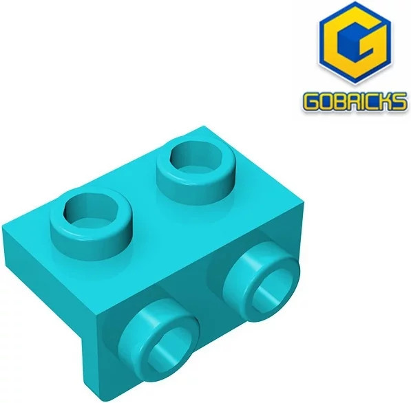 Gobricks GDS-640 Halterung 1 x 2 – 1 x 2, Zubehör, Blau - Bild 1