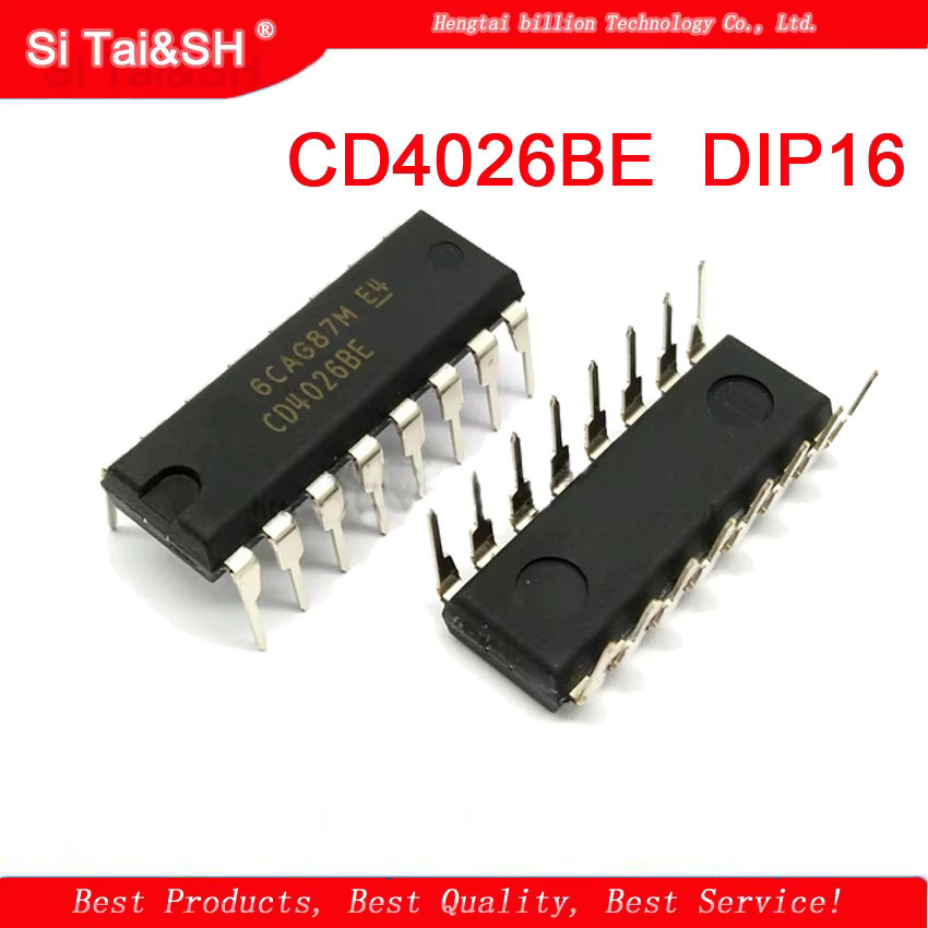 10 Stück CD4026BE CD4026B DIP-16 Logikchip von Si Tai&SH in Schwarz - Bild 2