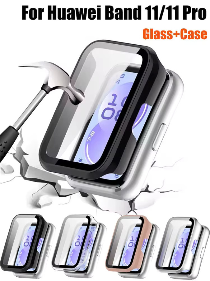 Huawei Schutzhülle Silikon, transparent, Schwarz, Huawei Band 11/11 Pro HD - Bild 5