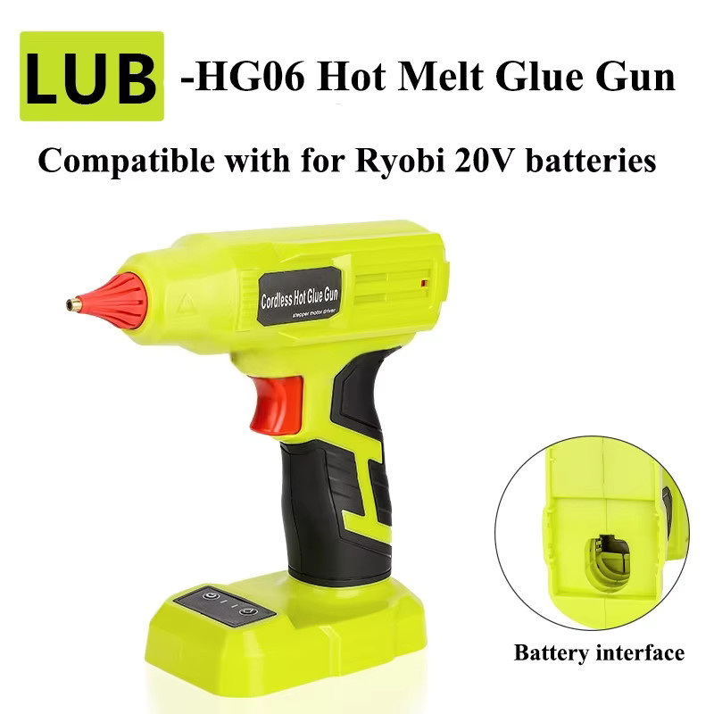 Kabellose Heißklebepistole mit Digitalanzeige für Makita, DeWalt, Milwaukee, Bosch und Ryobi 18/20 V Akkus - Bild 2