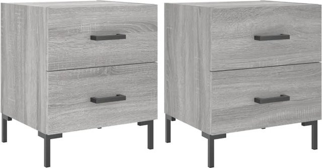 vidaXL Nachttische 2er Set Grau Sonoma modern B/T/H: 40 x 35 x 47,5 cm - Bild 1