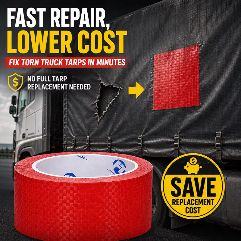 FEITE TAPE Hochbelastbares Planenreparaturband in Schwarz als wasserdichtes Klebeband-Patch für LKW-Abdeckungen und Zeltreparaturen - Bild 2