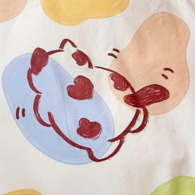 Bettlaken aus 100 % Baumwolle von Super Six mit Cartoon-Tier-Print, Farbe Weiß, B/T: 130 x 230 cm - Bild 2