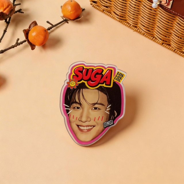 BTS Suga PopSocket Handy-Griff im Graffiti-Stil für Kpop-Fans, Multicolour - Bild 1