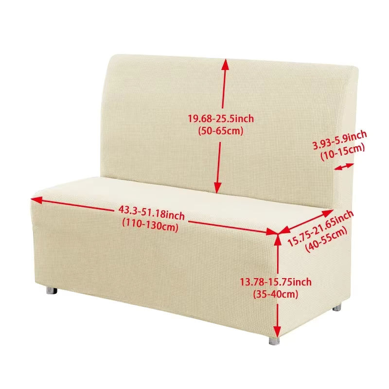 Yupartex Armloser Sofa-Schonbezug aus Stretch-Polar-Fleece, Einfarbig und Schmutzabweisend - Bild 2