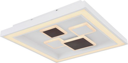GLOBO LIGHTING LED Deckenleuchte aus Metall in Weiss, B/T/H: 48 x 48 x 7 cm, dimmbar - Bild 1