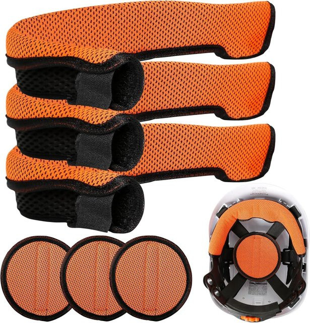 LOEBUCK 3er-Pack Schweißband für Schutzhelm in Braun und Orange - Bild 1
