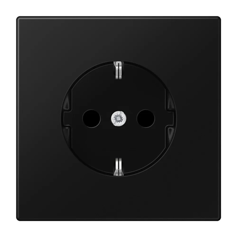 Jung Schuko Steckdose mit Schutzkontakt 16 A 250 V in Graphitschwarz Matt - Bild 2