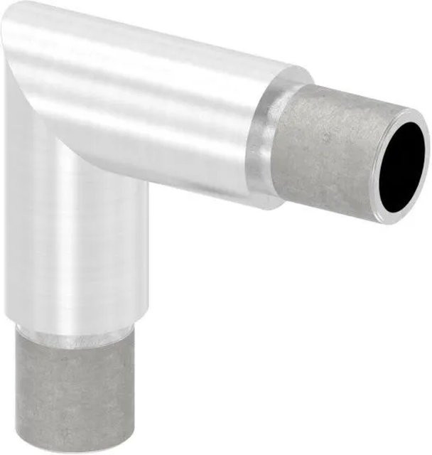 FeNau Eckbogen aus Edelstahl in Silber zum Stecken, Breite: 21,3 mm, Tiefe: 2,0 mm - Bild 1