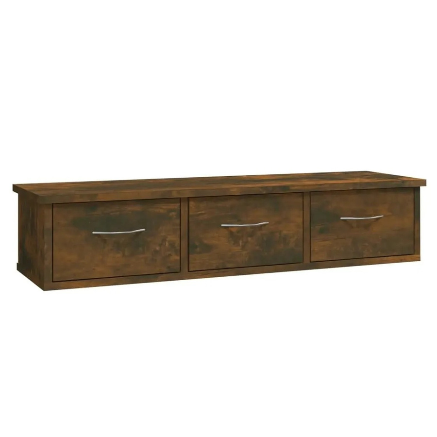 vidaXL Wandschrank aus Holzwerkstoff in Räuchereiche, Braun, B: 88 cm, T: 26 cm, H: 18,5 cm - Bild 2