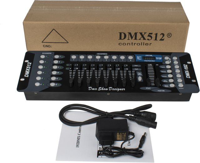 SHEHDS DMX512 192 Controller Konsole in Schwarz für LED Par und Moving Head Bühnenbeleuchtung - Bild 1