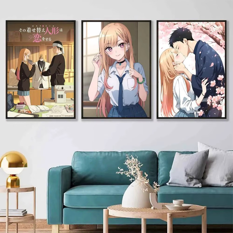 Wasserfester My Dress Up Darling Anime Poster Aufkleber in Mehrfarbig für Wohnzimmer und Schlafzimmer - Bild 3