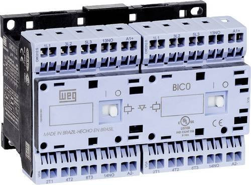 WEG Wendeschütz CWCI07-01-30C03S mit 6 Schließern, 3kW, 24 V/DC, 7A und Hilfskontakt in Grau - Bild 1