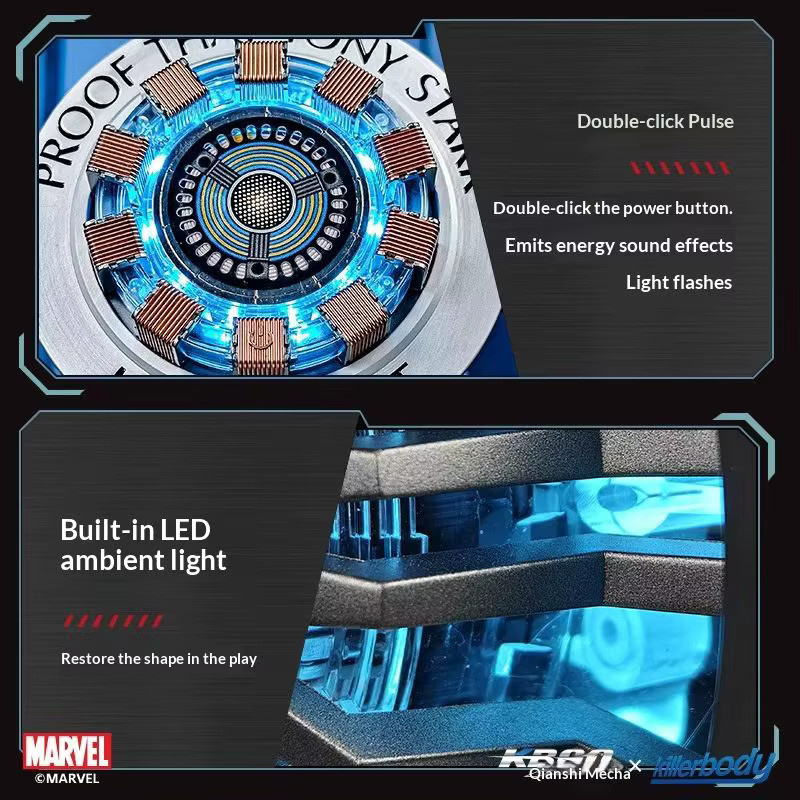 Killerbody Marvel Iron Man Kabelloses Magnetisches Ladegerät aus Legierung in Silber - Bild 4