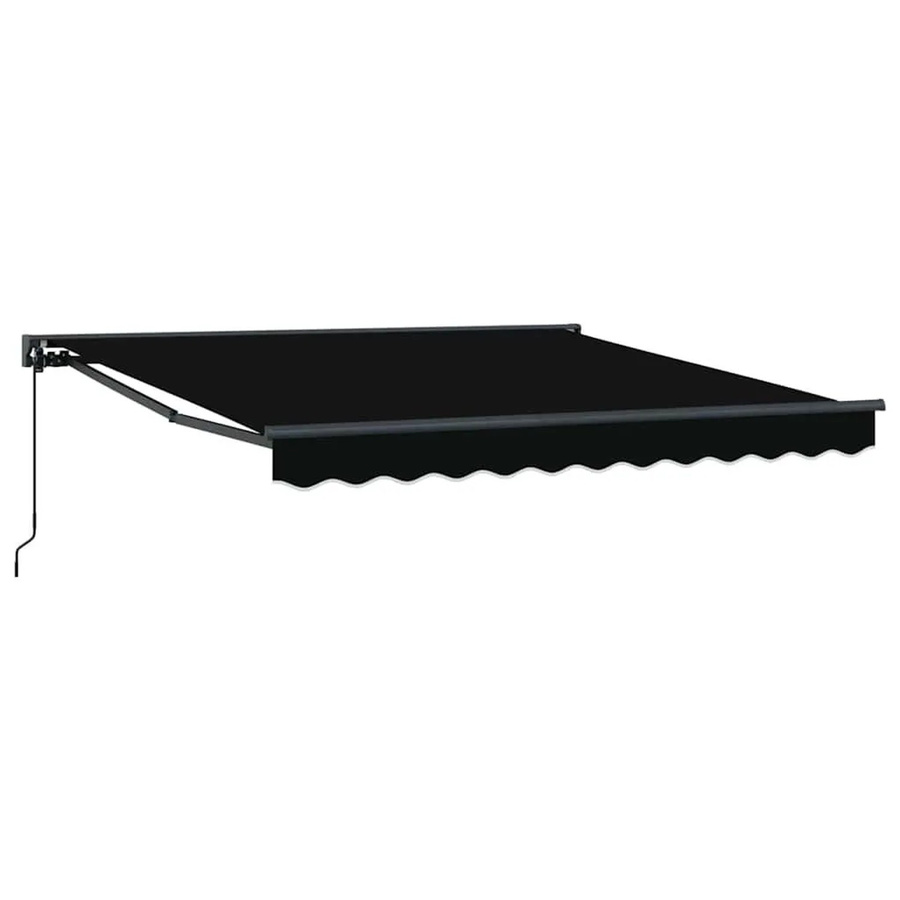 vidaXL Einziehbare Markise Schwarz aus Polyester und Metall, B/T/H: 300 x 250 x 165 cm - Bild 2