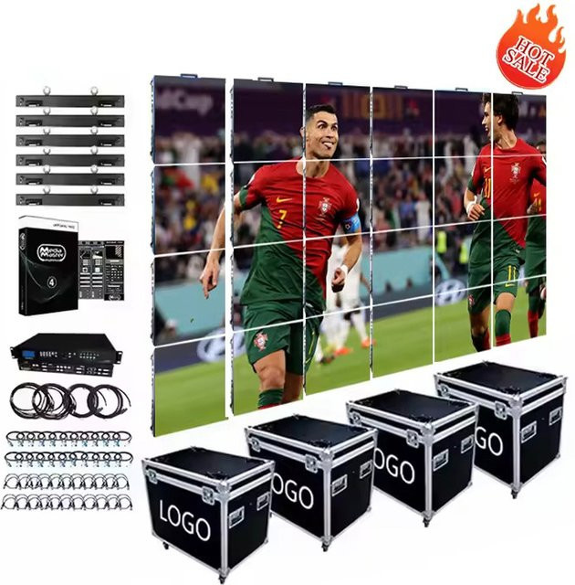 OIMG Outdoor P3.91 LED-Display Videowand aus Druckguss-Aluminium in Schwarz, B/H: 100 x 50 cm - Bild 1