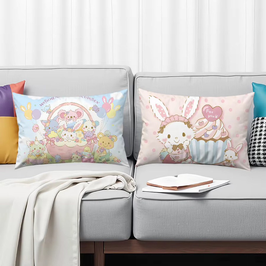 Sanrio Wish Me Mell Kissenbezug Multicolor, rechteckiger Cartoon-Kissenbezug für Sofa und Wohnzimmer - Bild 2