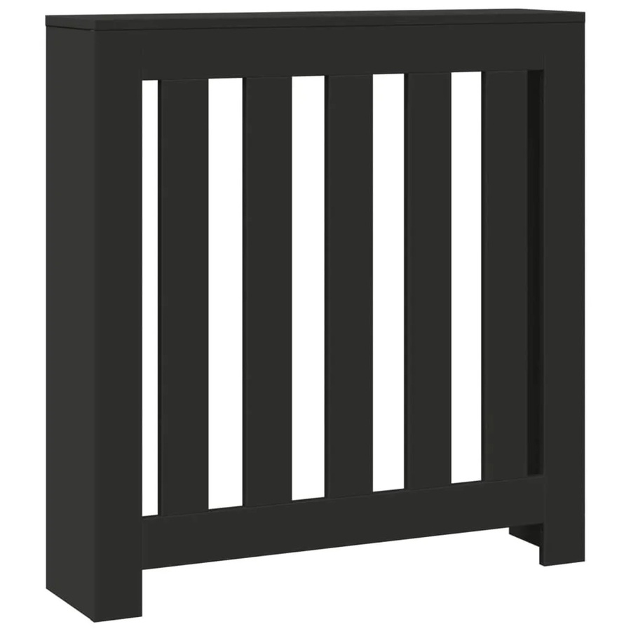 vidaXL Heizkörperverkleidung in Schwarz mit modernem Latten-Design aus Holzwerkstoff, B/T/H: 78 x 20 x 82 cm - Bild 2