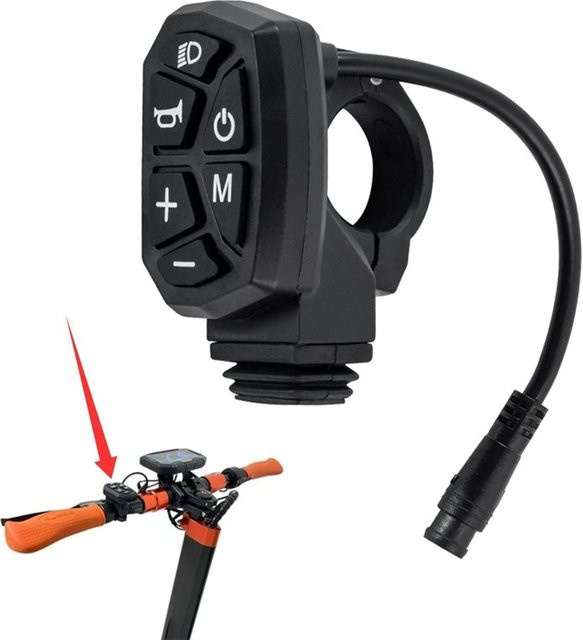 KUGOO Pro Elektroroller Lenkerschalter in Schwarz für Blinker, Hupe und Scheinwerfersteuerung - Bild 1