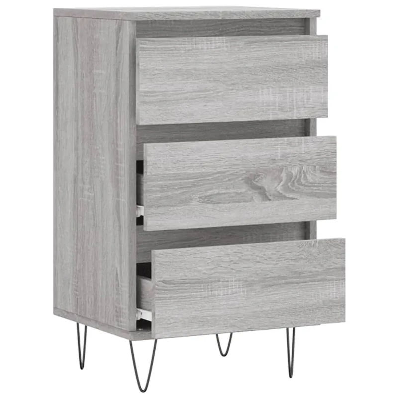 Vidaxl Kommode Modern in Grau aus Holzwerkstoff und Metall, B/T/H: 40 x 35 x 70 cm - Bild 4