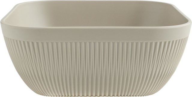 VEGA Schale Kanas quadratisch mit Relief in Beige, 3600 ml, B/T/H: 25 x 25 x 10 cm - Bild 1
