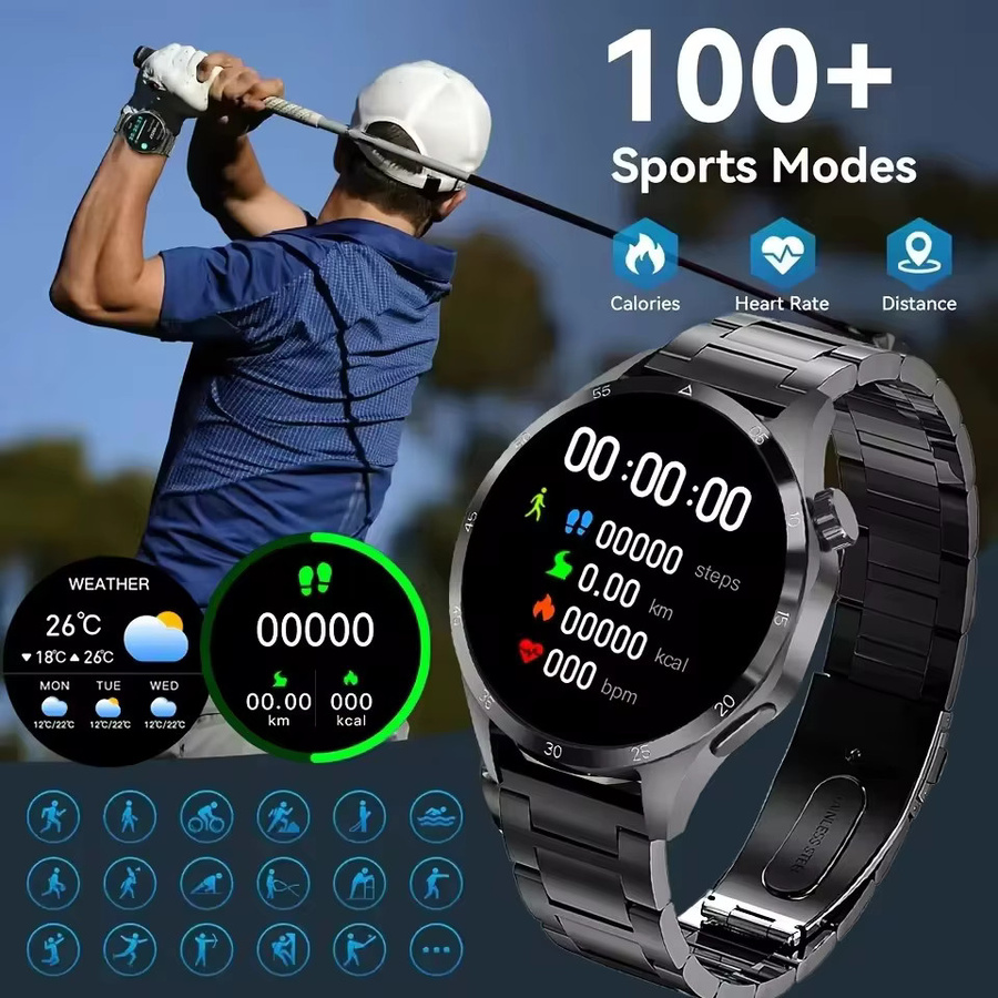Ola Esporte Smartwatch, Edelstahl, Schwarz, GPS, Unisex - Bild 4