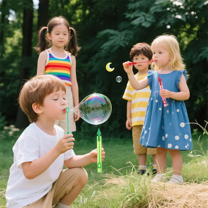 12er Set ZQNYCY Seifenblasenflaschen für Weihnachten und Neujahr mit Schneeflocken und Rentier Motiven in Multicolor für Kinder - Bild 4