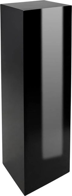 Vivanno Säule Podest aus Fiberglas in Hochglanzschwarz, B/T/H: 30 x 30 x 100 cm - Bild 1