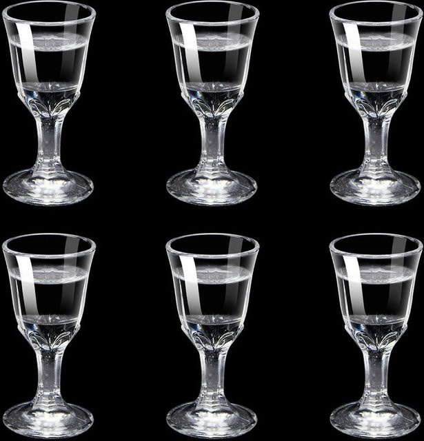 6er Set Mini Schnapsgläser für Sake und Baijiu, transparent, 10 ml pro Glas - Bild 1