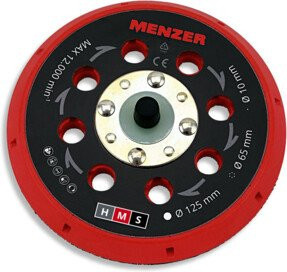 Menzer Multi-Loch-Schleifteller Ø 125 mm medium rot - Bild 1