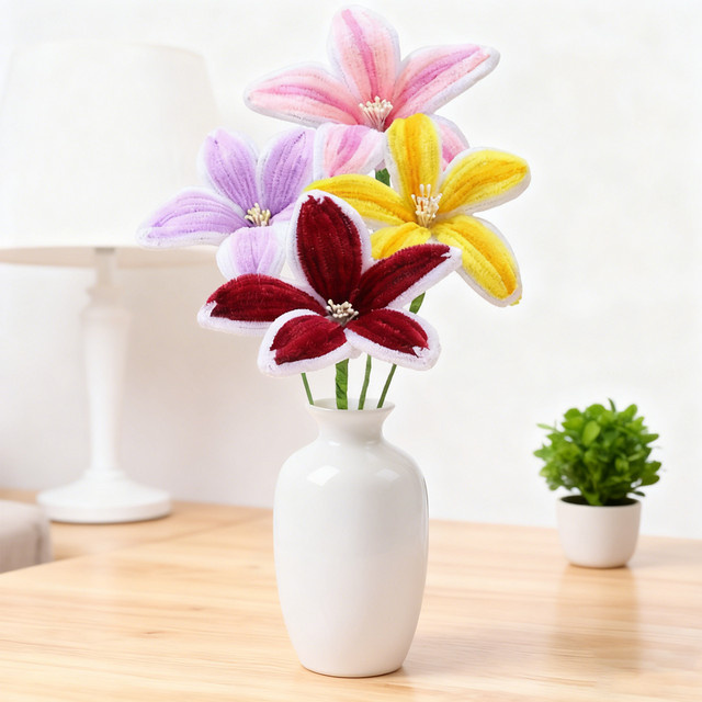 MEIHON Lilien DIY Künstliche Blumen, Lernspielzeug, 5-teiliges Set - Bild 1