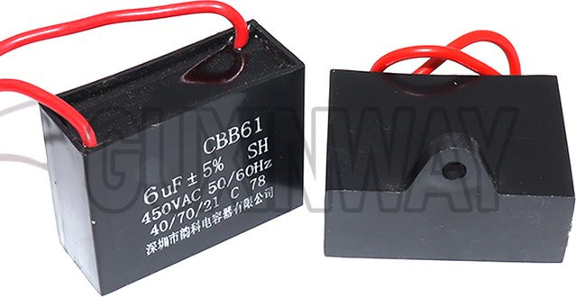 GUXINWAY CBB61 Lüfterstartkondensator 450 V in verschiedenen Kapazitäten von 1 UF bis 10 UF - Bild 1