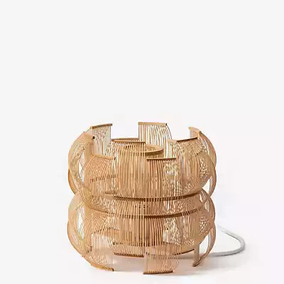 Motarasu Sen Tischleuchte aus Holz und Metall in Gold/Messing - Bild 1