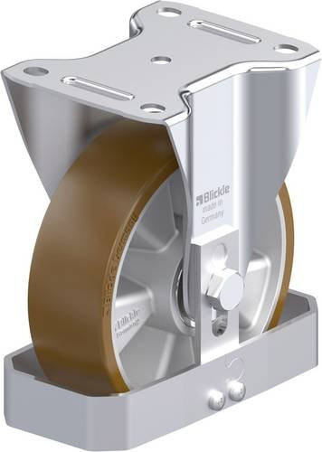 Blickle Stahlblech-Bockrolle B-ALB 160K-FS in Silber, Rad-Durchmesser: 160 mm, Tragfähigkeit: 400 kg - Bild 1
