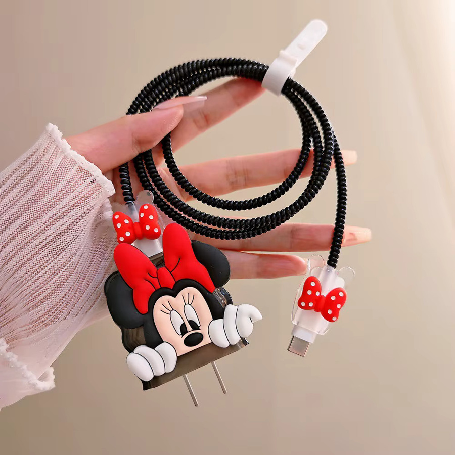 Beast Kingdom Mickey Minnie Kabelschutz für iPhone und iPad Lightning Ladegerät-Schutzhülle und Kabelmanagement-Organizer - Bild 2