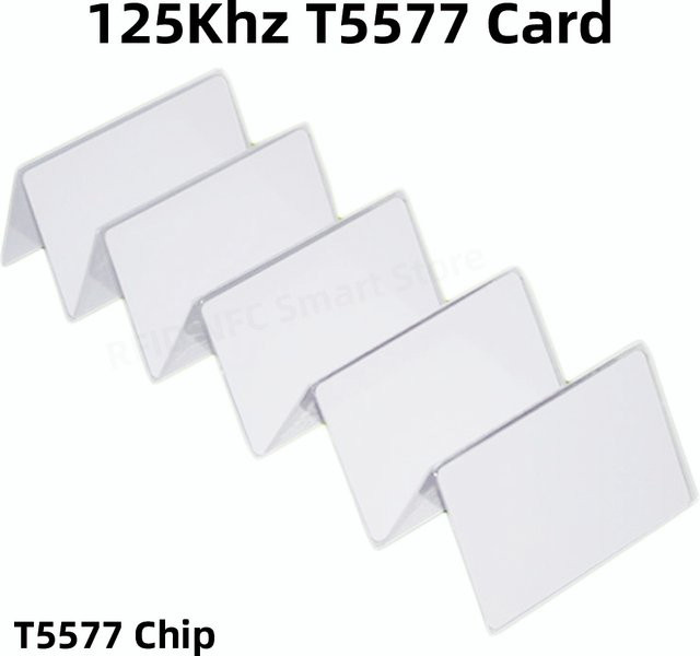 10 Stück Guang Hongrun T5577 RFID Chipkarten 125kHz, wiederbeschreibbare Smart Access Control Schlüsselkarten, weiß - Bild 1