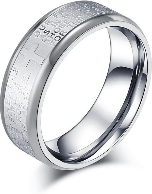 YIRAN Ring Edelstahl, Weiß, Herren - Bild 1