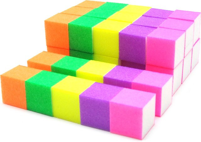 JEARLYU Mini-Nagelfeilen Pufferblock, 100 Stück, Bunt, Unisex - Bild 1