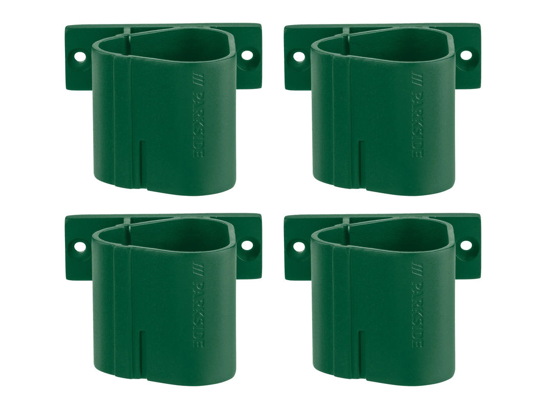 Parkside Wandhalter Set aus Kunststoff in Grün, 4-teilige Einzelhalterung zur Wandmontage - Bild 2