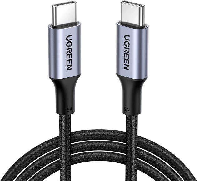 UGREEN USB-C Daten- und Ladekabel US316, 100W, Grau, Länge: 0,5 m - Bild 1