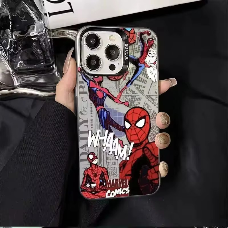 Hasbro Marvel Spider-Man Augen Handyhülle für iPhone 17 16 15 14 13 12 11 Pro Max Air Plus Multicolor Sturzsichere matte Schutzhülle - Bild 3