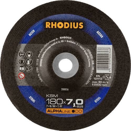 Rhodius ALPHAline KSM Schruppscheibe für Stahl, Farbe: Schwarz, Durchmesser: 180 mm, Breite: 18 mm, Bohrungs-Ø: 22,23 mm - Bild 1