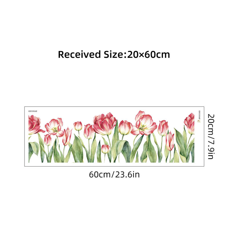 BRUP Wandtattoo mit floralem Aquarell-Blumenmuster zur Dekoration von Kinderzimmer und Wohnzimmer - Bild 4