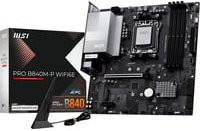 MSI PRO B840M-P WIFI6E Mainboard mit AMD AM5 Sockel, Micro-ATX, DDR5, WiFi 6E und Bluetooth in Schwarz/Silber - Bild 1