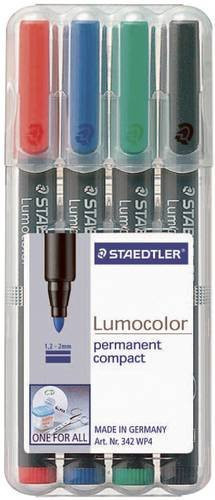Staedtler Lumocolor permanent fine Folienstifte, 4er-Set, Schwarz - Bild 1