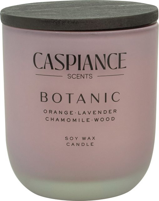 Duftkerze BOTANIC in Rosa aus Glas und Holz - Bild 1