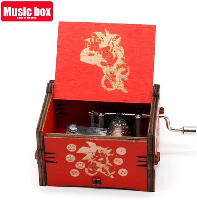 Yiran Furniture Holz Handkurbel Spieluhr Dragon Ball in Braun - Bild 1