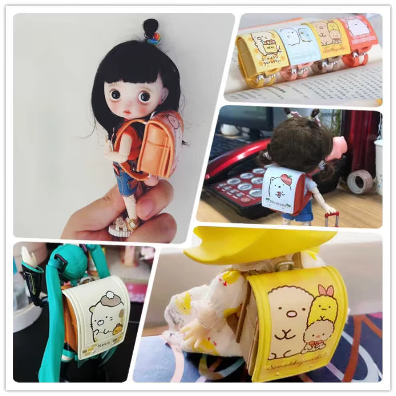 Re-Ment Sumikkogurashi Mini Umhängetaschen Blind Box mit Shirokuma, Tonkatsu und Neko Tierfiguren in Multicolor als Tischornamente und Zubehör für Kinder - Bild 3