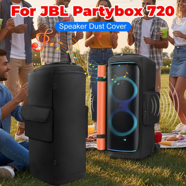 Wasserdichte Staubschutzhülle für JBL Partybox 720, tragbare Aufbewahrungstasche mit Reißverschluss, Farbe: Schwarz - Bild 1