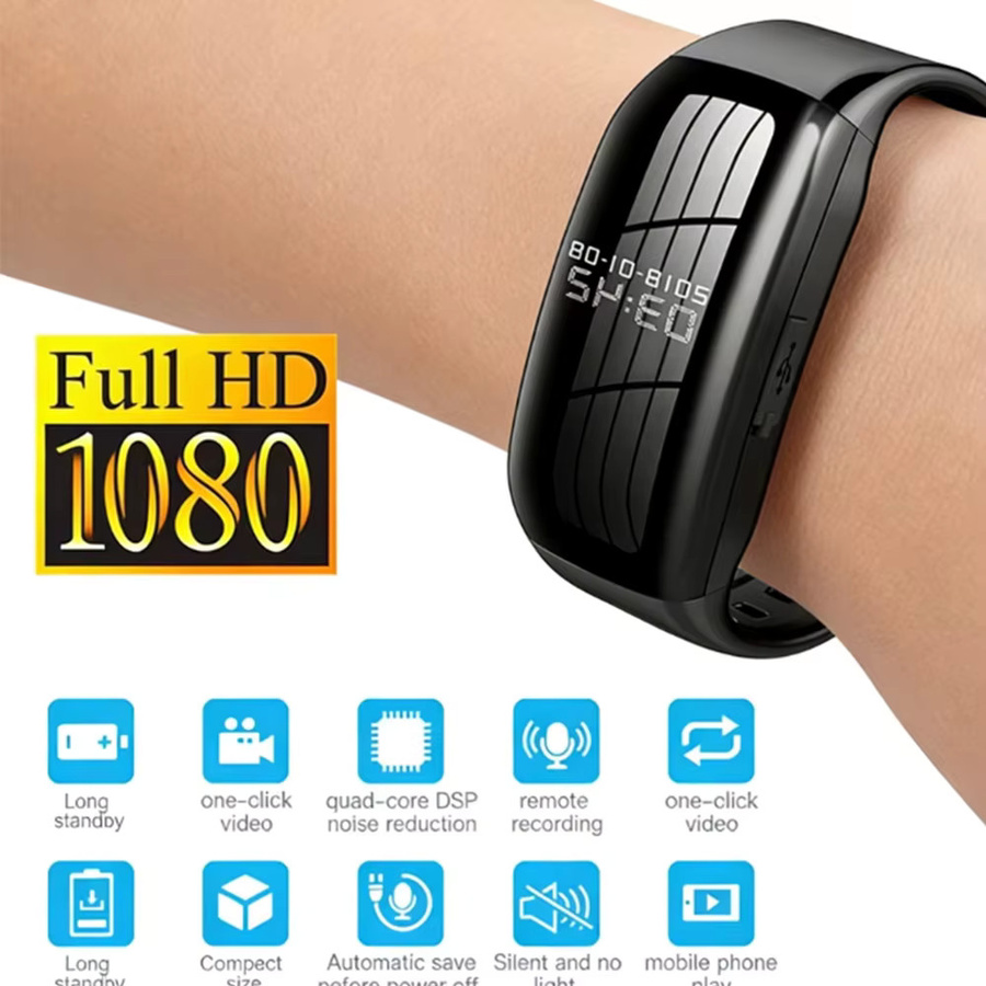 Virwir Smart HD Watch mit 1080P Kamera und Audio-Sprachrekorder in Schwarz - Bild 3